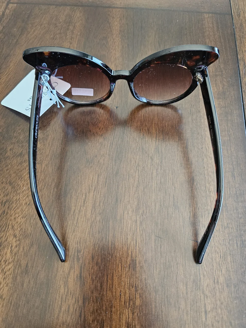 Crewcuts Girls Tortoiseshell Print Butterfly Shape Sunglasses, Brown